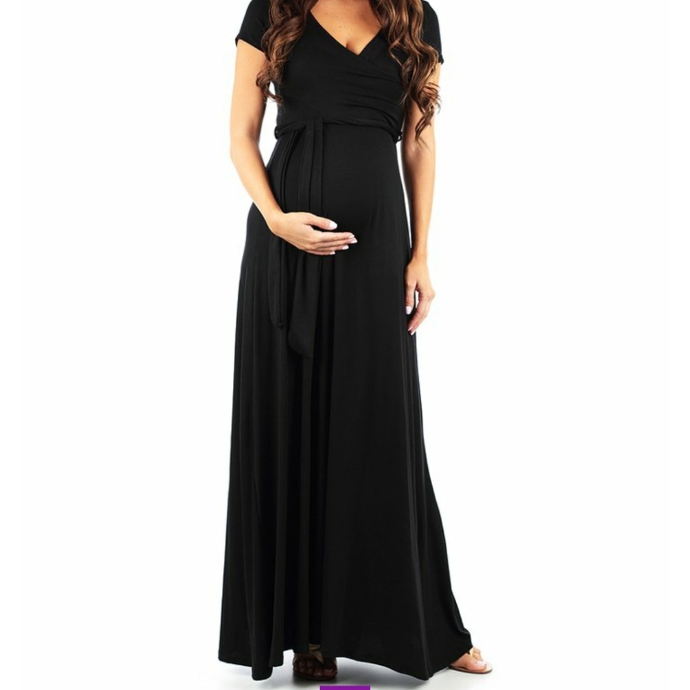 Black Maxi Maternity Dress